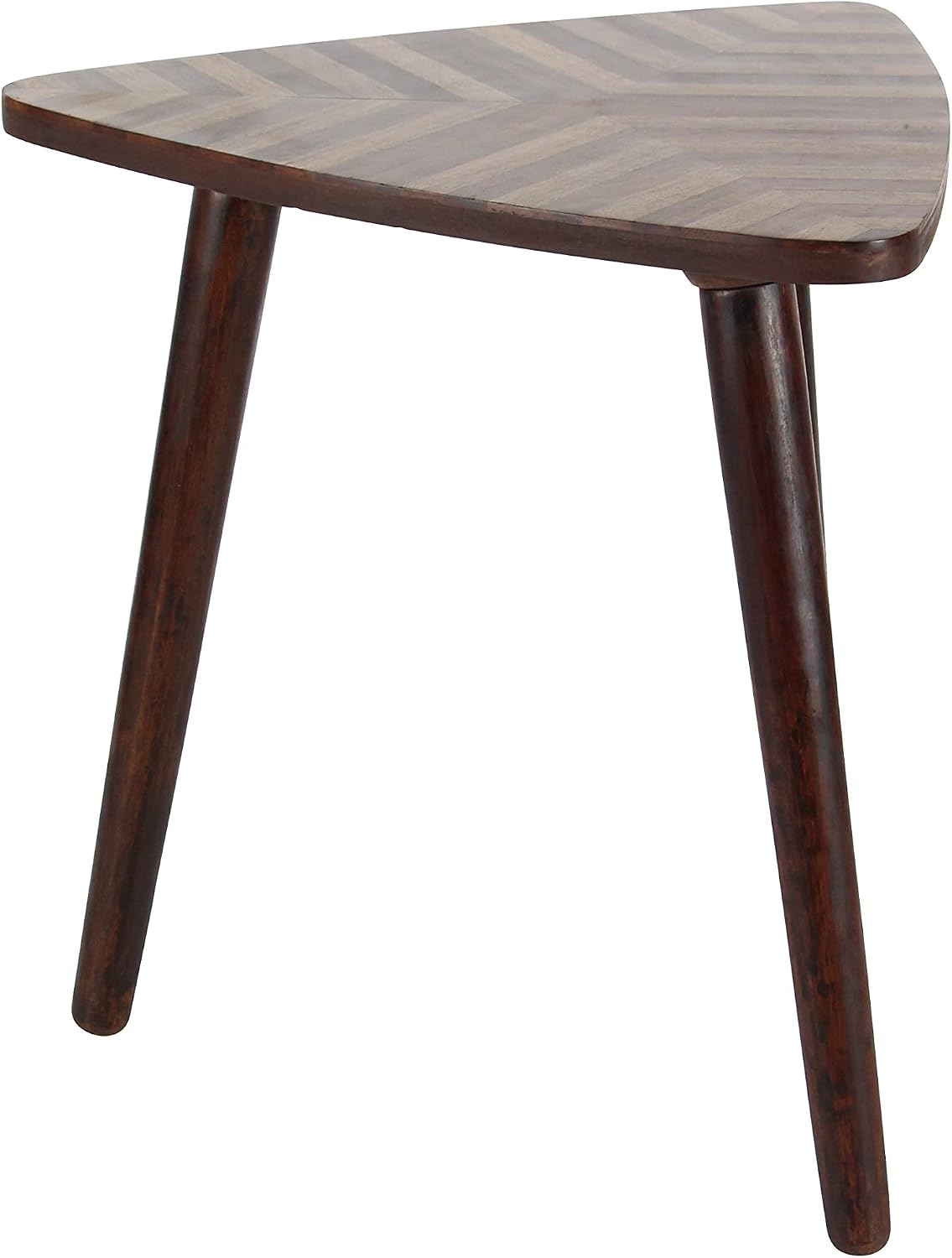 Deco 79 Mango Wood Handmade Side End Accent Table End Table with Wood Inlay, Side Table 20" x 21" x 22", Brown