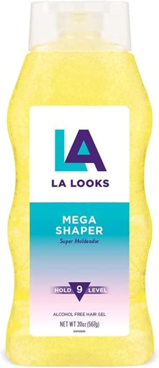 La Looks Gel #9 Mega Mega 20 Ounce (Yellow) (591ml) (6 Pack)