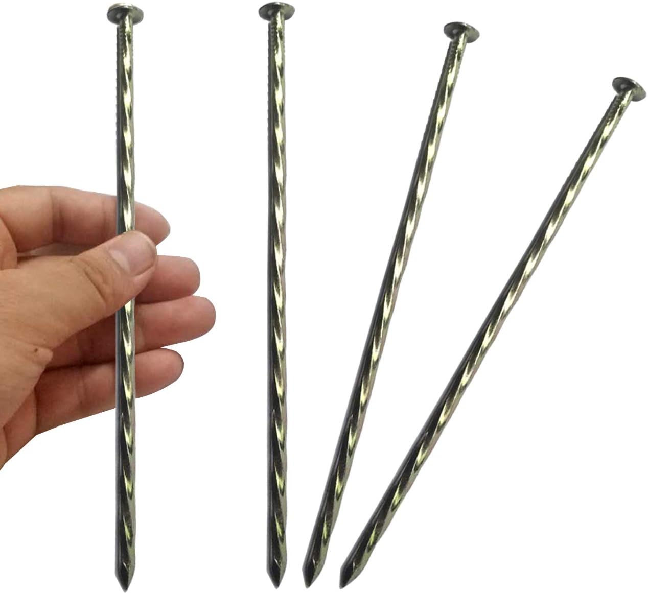 9 Pack 8 Inch Galvanized Tent Spikes,Metal Edging Spikes Landscape
