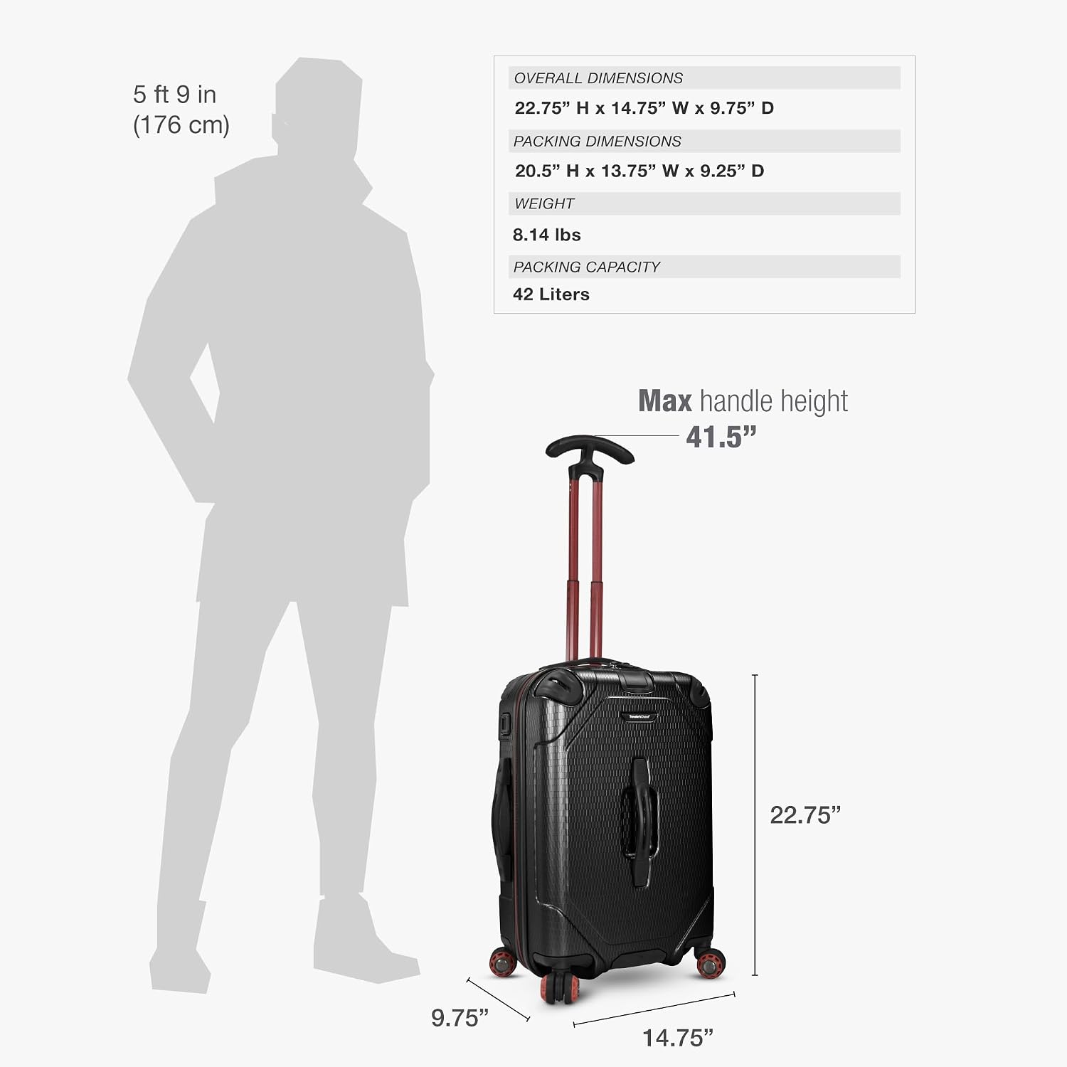 Traveler's Choice Maxporter II Polycarbonate Hardside Trunk with Spinner Wheels, Navy, 31-Inch Large Trunk