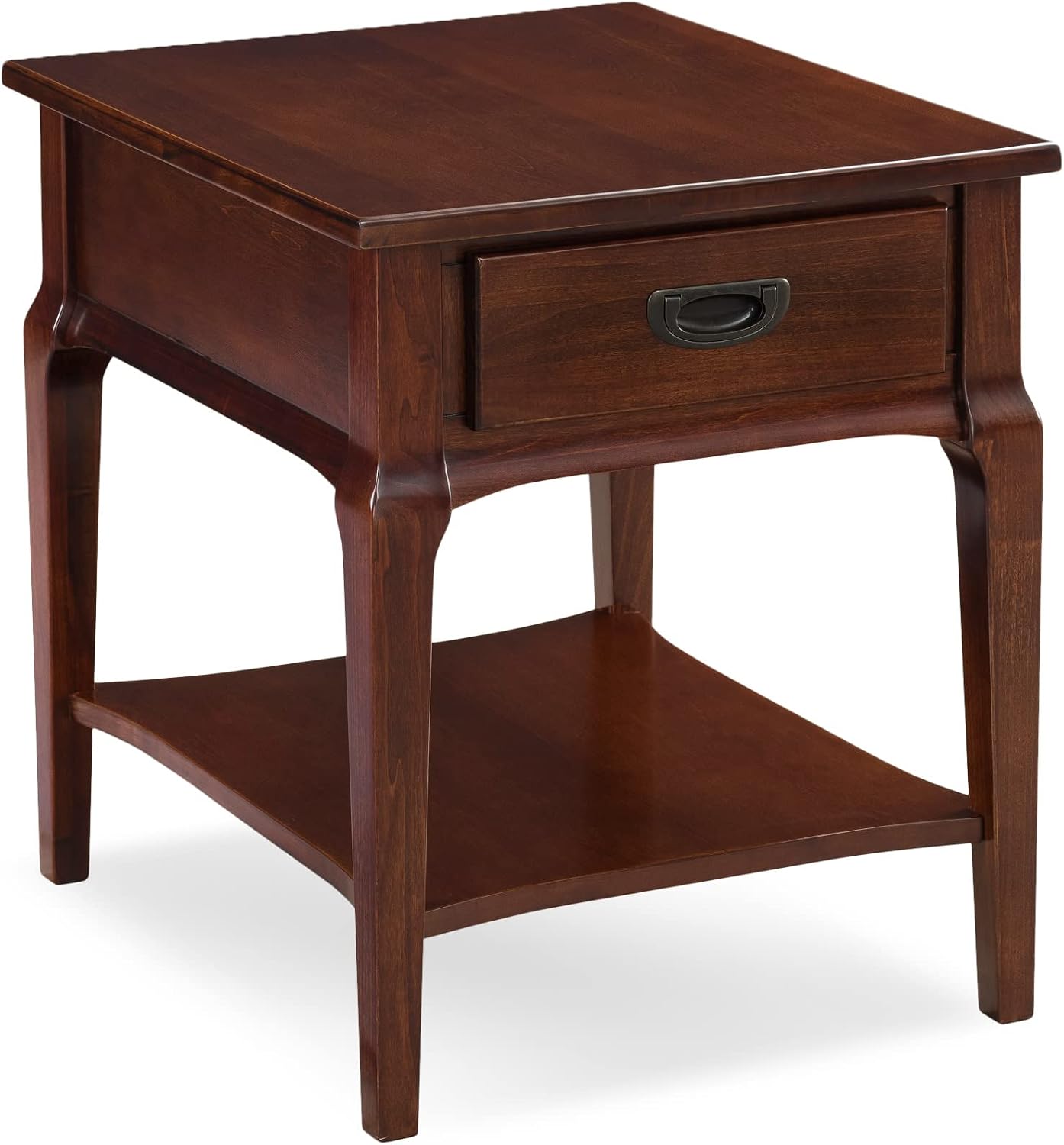 Leick Home Shield Wedge End Table, 21", Glazed Auburn