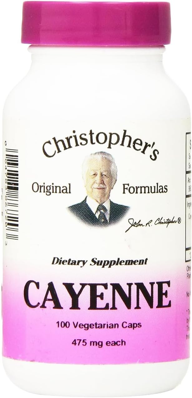 Christopher's Original Formulas Cayenne Formula, Natural Herbal Supplement, 100 Caps