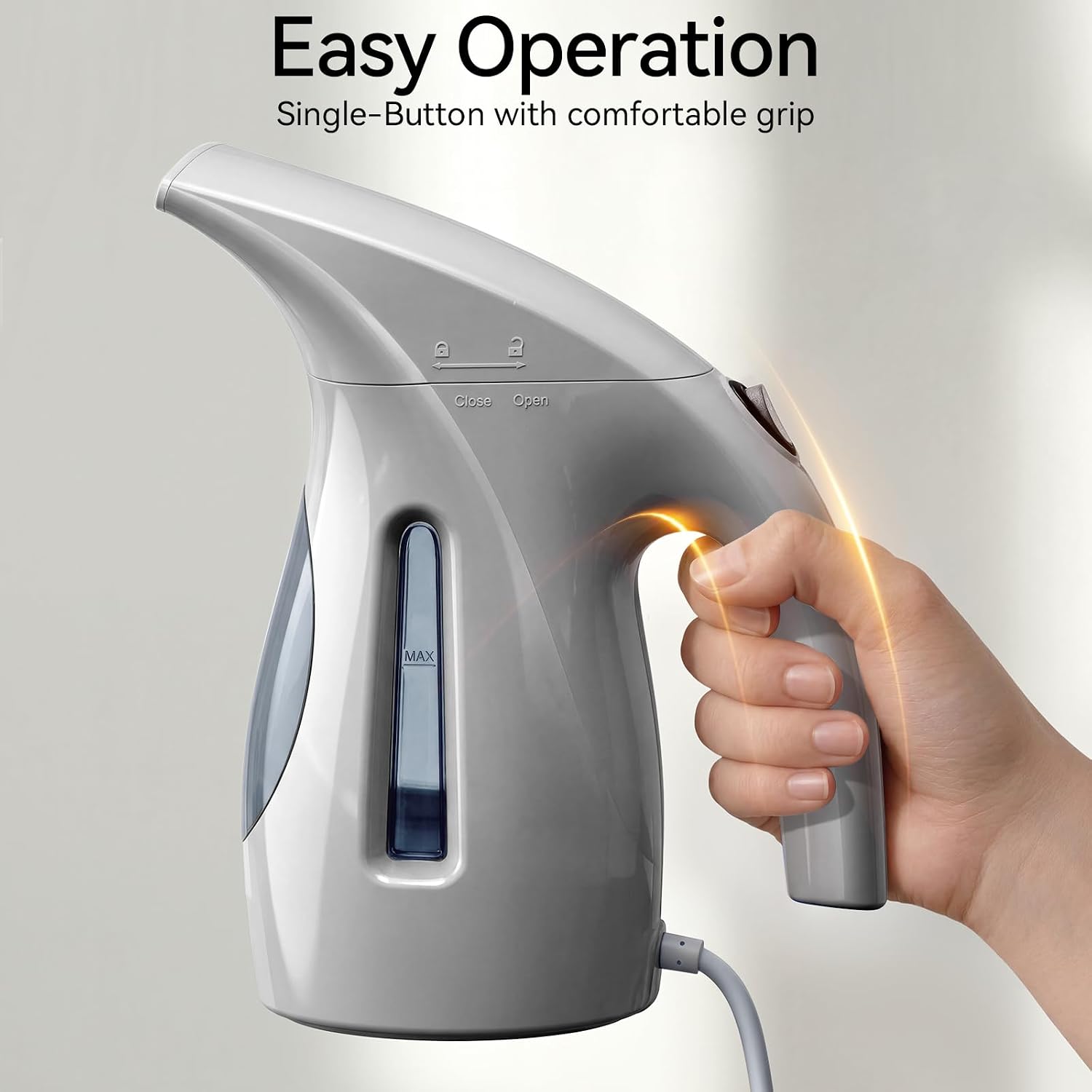 HiLIFE Steamer for Clothes, Portable Handheld Clothing Steamer, 240ml Big Capacity, 700W, Strong Power, Fabric Quick Wrinkle Remover with Brush for Home, Office(ONLY 120V) -Blue