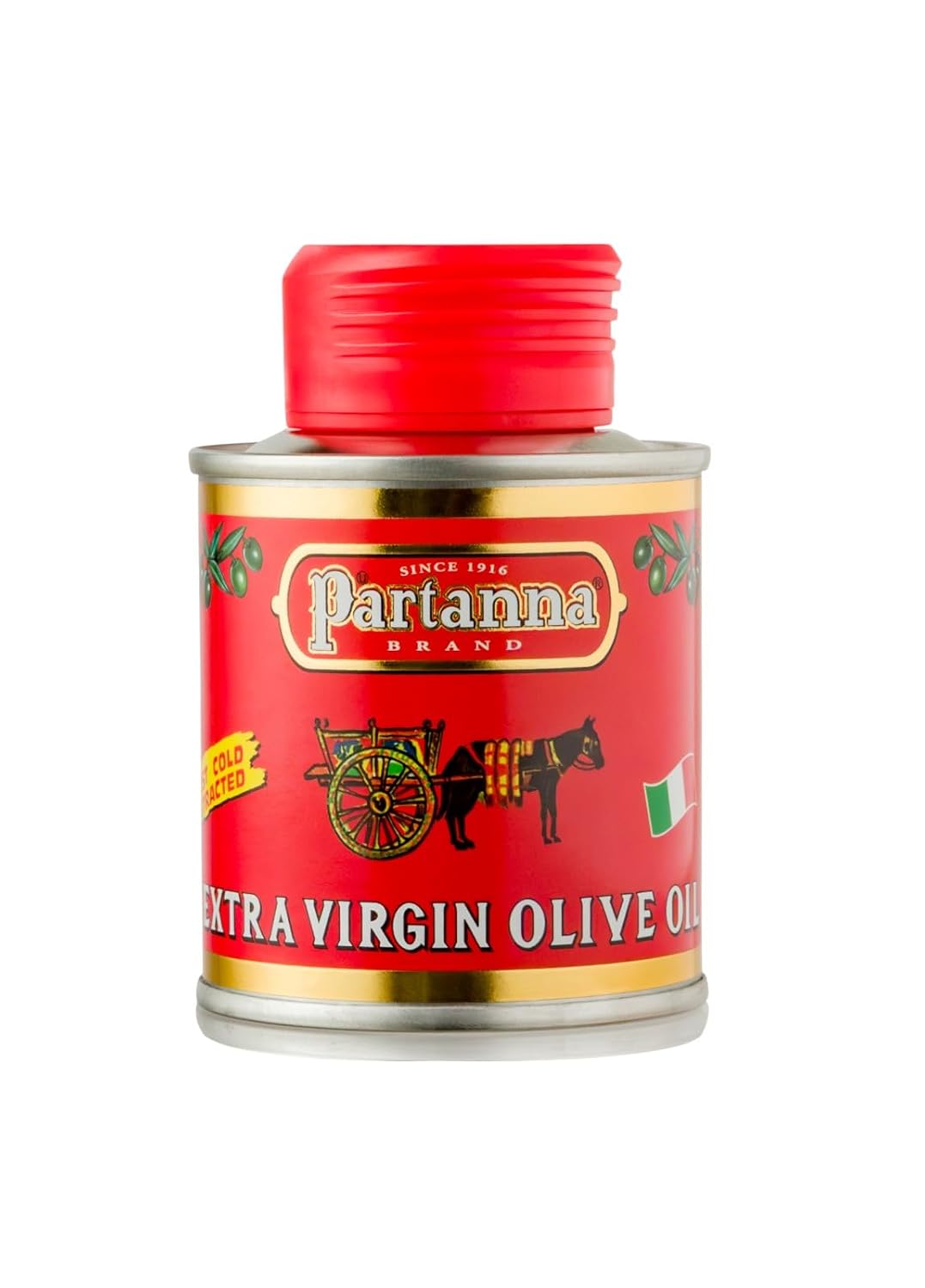 Partanna Robust Extra Virgin Olive Oil, 101 fl oz (3 L) Tin | Premium 100% Castelvetrano Oil, High Polyphenol, First Cold Pressed, Early Harvest in Sicily, Award Winning Italian EVOO