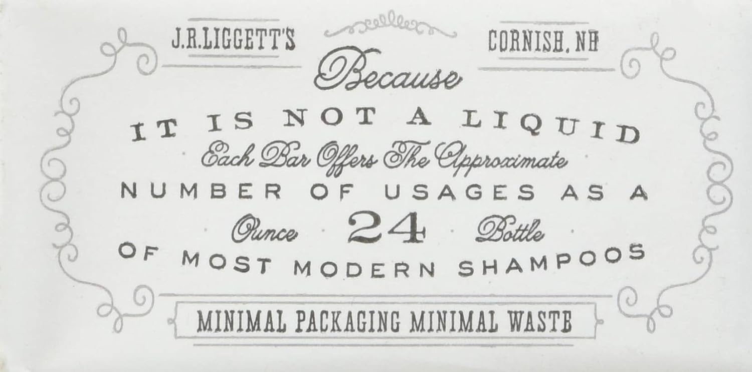 J.R.LIGGETT'S Moisturizing Formula Shampoo Bar Restores Softness 3.5 oz | All-Natural Solid Shampoo Bar Hair Cleanser with Coconut Oil and Aloe Vera, Fragrance-Free, Sulfate-Free