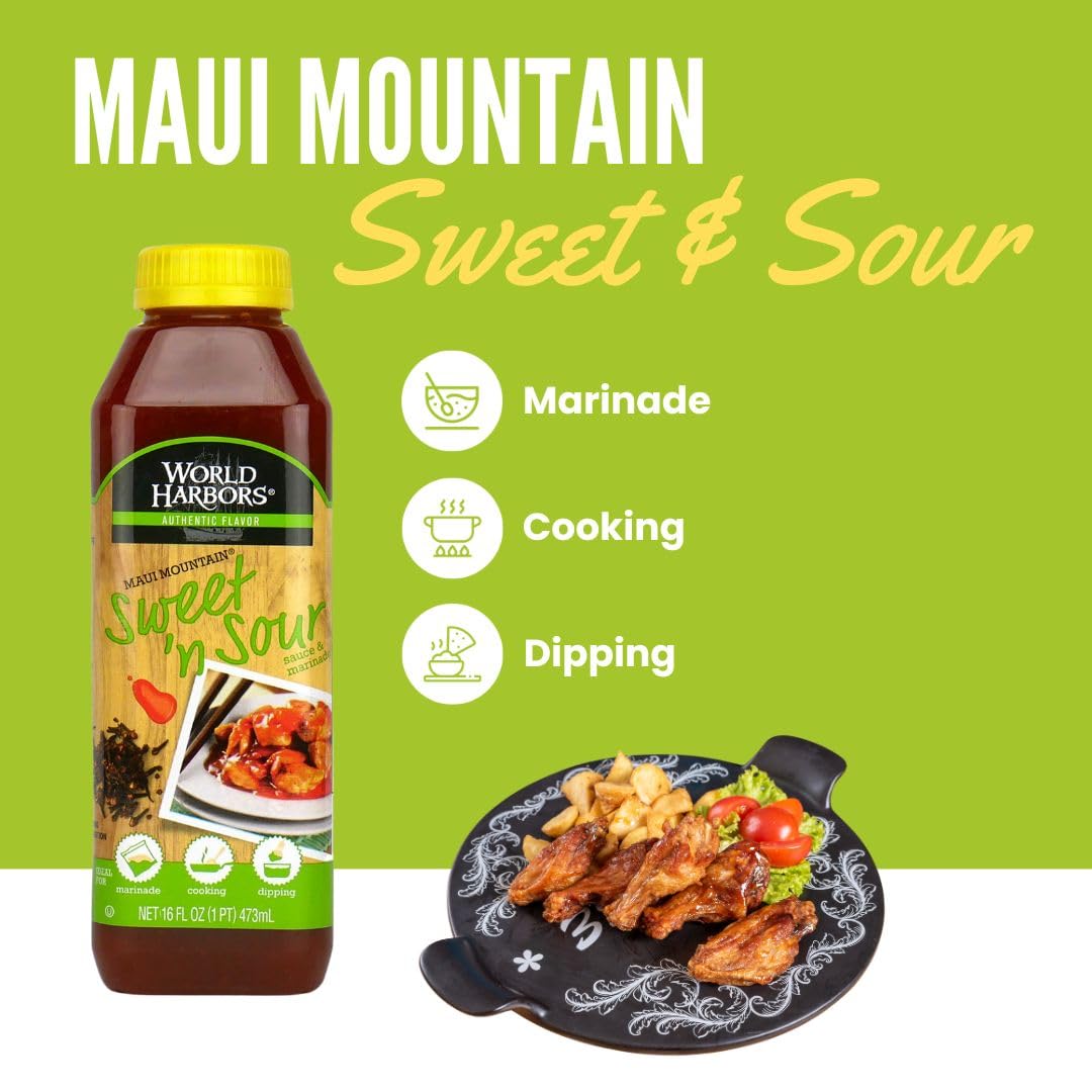 World Harbors Jamaican Jerk Sauce Sweet & Spicy Marinade for Jamaican Jerky Seasoning Chicken, Sirloin, Shrimp Jerk Seasoning Jamaican Style - Flavors for Dipping, Glazing 16 oz (Pack of 2)