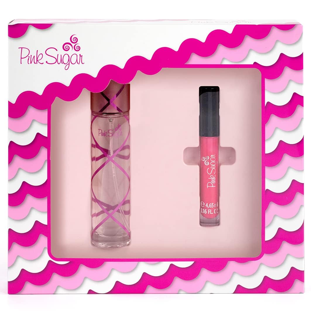 Pink Sugar Eau de Toilette Perfume for Women, Floral + Fruity Scent, Notes of Raspberry, Cotton Candy, and Vanilla, Sweet and Sensual Fragrance