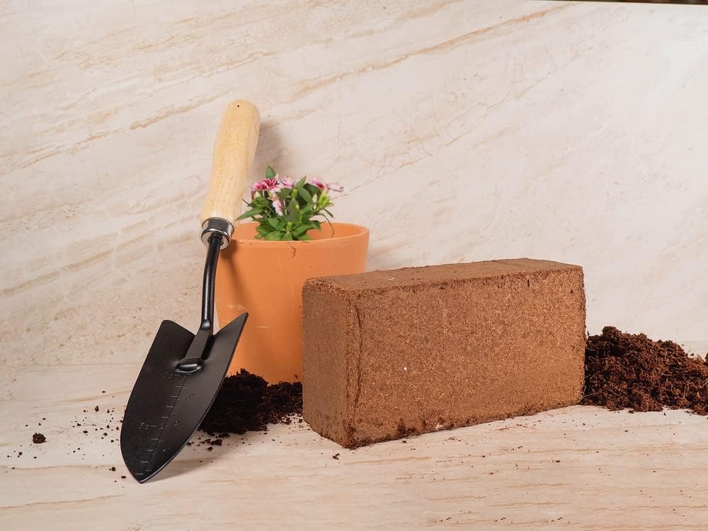 Envelor Organic Coco Coir Brick 10 Lbs. Coir Block Coconut Fiber Growing Medium Potting Soil Mix Coco Peat Media Coir Pith Indoor Outdoor Planters Vegetable Garden Beds