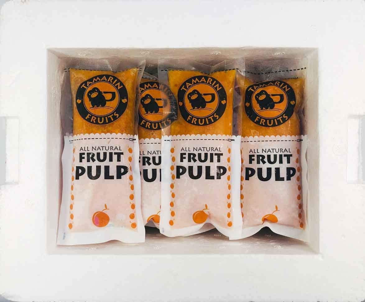 Tamarin Fruits All Natural Frozen Fruit Pulp perfect for Juicing, Cocktails, Smoothies, Desserts, and Baking, No Sugar Added, Gluten Free with No Preservatives, (Yellow Dragon fruit, 4lbs)