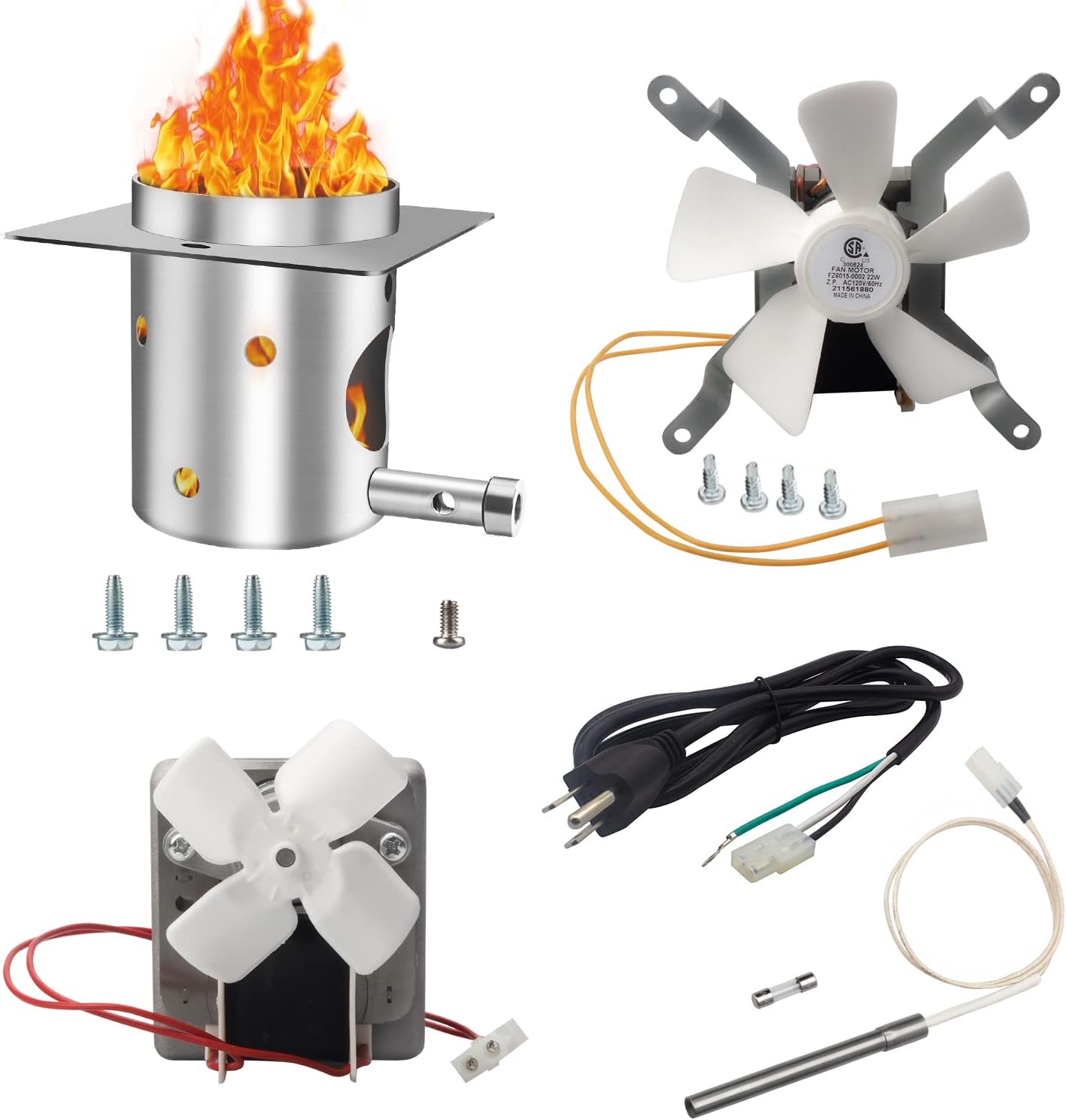 Upgrade Replacement Parts Kit for Pit Boss 3/4/5/7 Series Vertical Pellet Grill Smoker, Include Auger Motor 2.0 RPM, Induction Fan