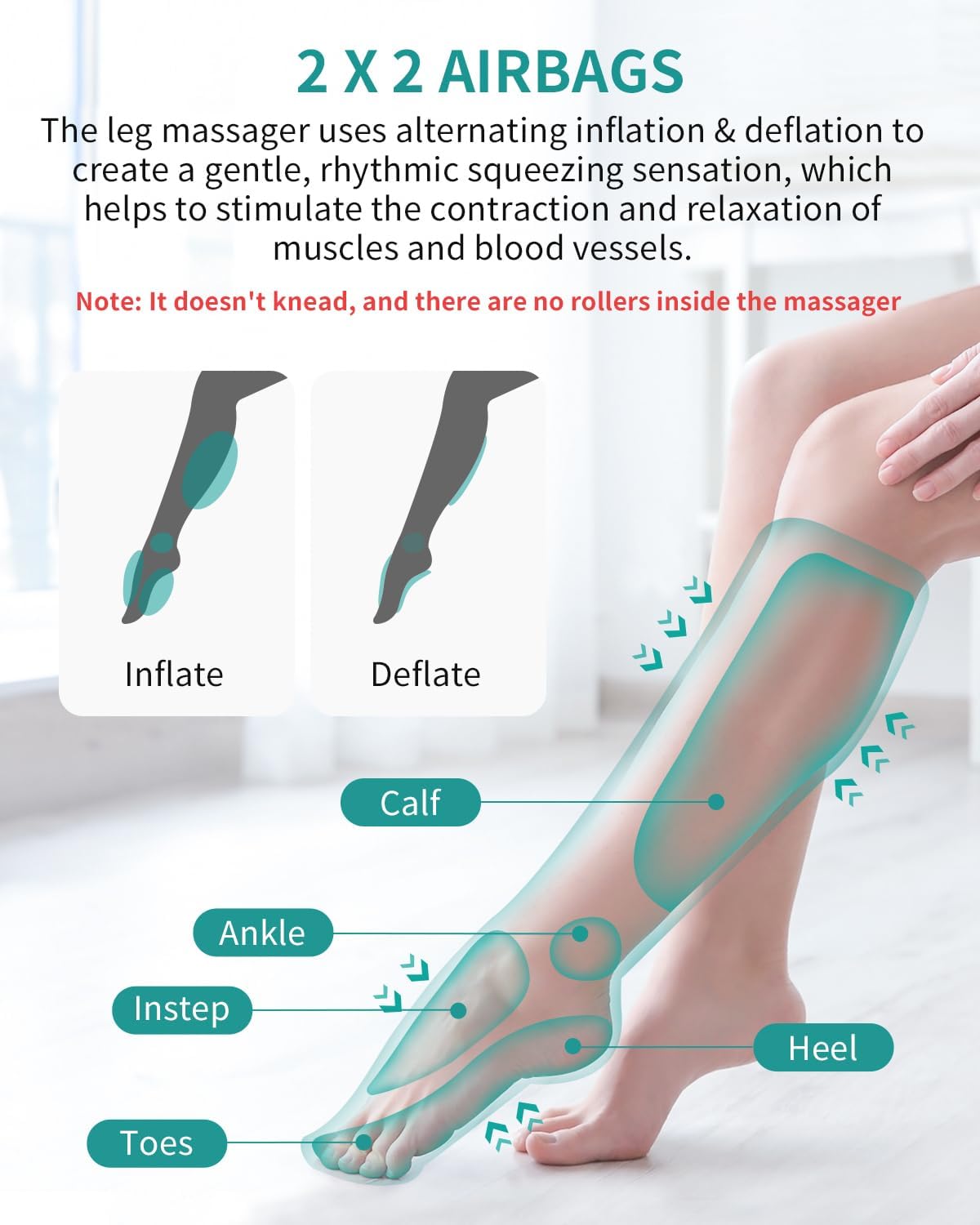 Nekteck Leg Compression Massager for Circulation and Relaxation