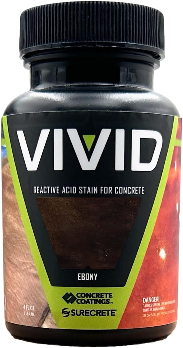 CC Concrete Coatings Vivid Acid Stain for Concrete | Weathered Terracotta | 4 oz Tester