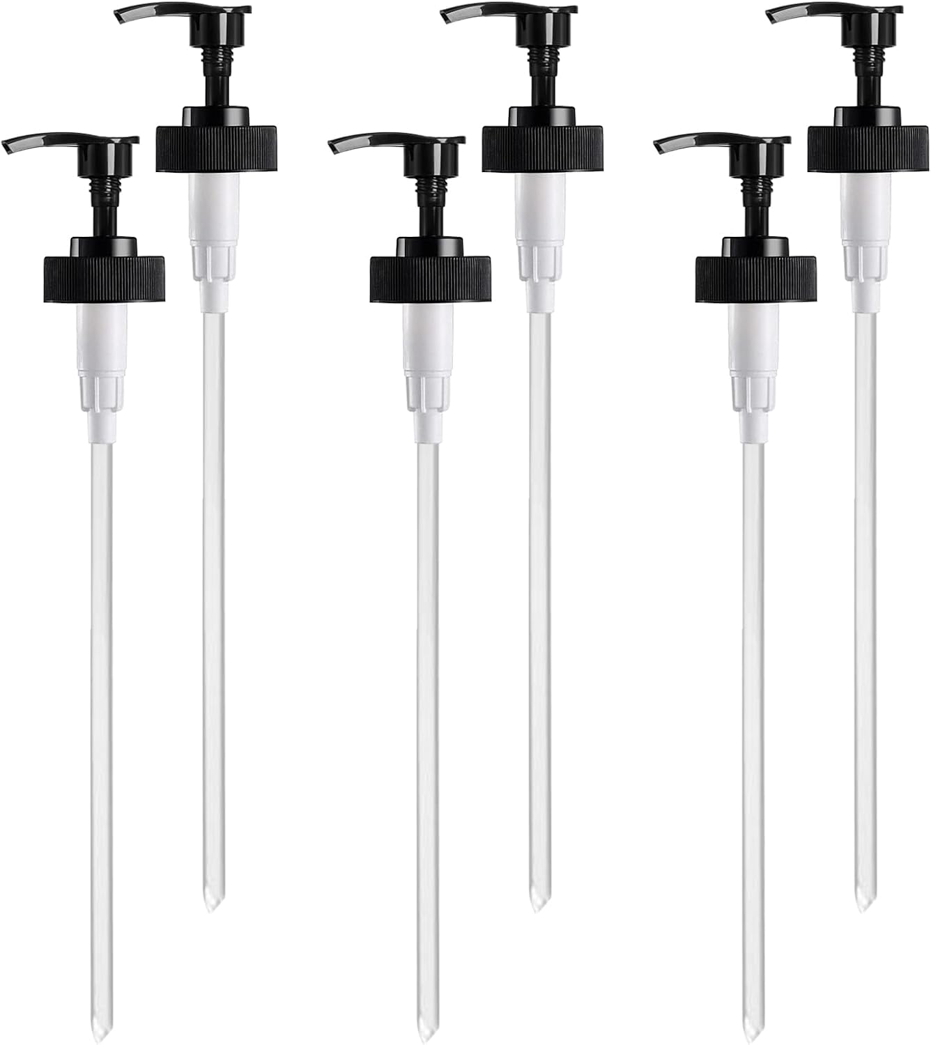 Gallon Pump Dispenser, Fits Most 1 Gallon Jugs and Containers 38/400 Pump Lid Top Replacement for Sanitizer, Lotion, Shampoo, Conditioner (6 Pack)