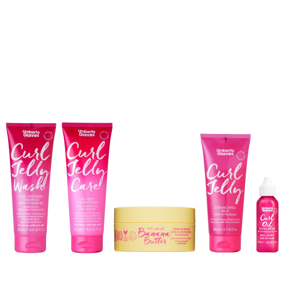 Umberto Giannini Curl Jelly Scrunching Jelly 6.7 fl Oz - Frizz Solution Defining Hair Gel for 2a-4c Curly, Wavy, Coily Hair - Vegan & Cruelty-Free