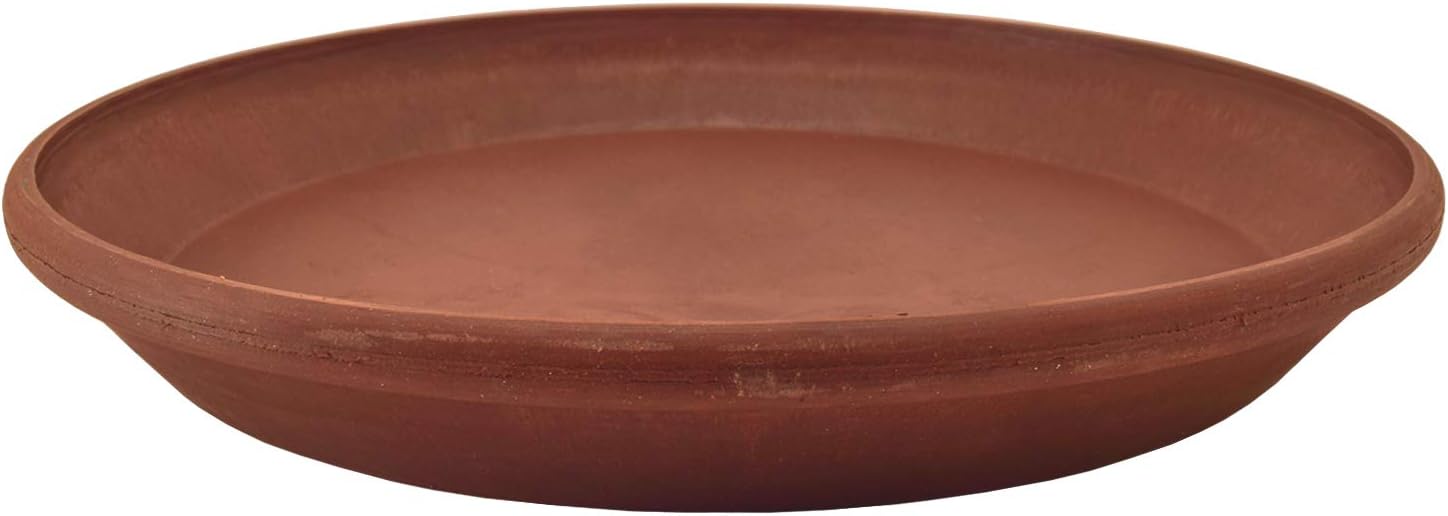 PSW Pot Collection AP25DC 10-inch Plastic/Stone/Wood Composite Plant Saucer Drip Tray – No Drainage Hole (Drillable), Indoor/Outer Water Tray, Dark Charcoal