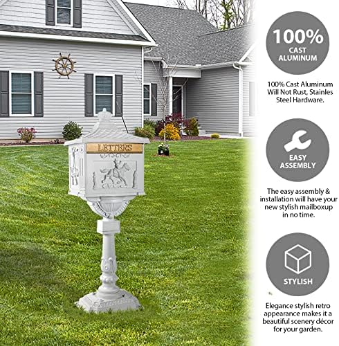 Polar Aurora Mailbox Cast Aluminum Bronze Mail Box Postal Box Security Heavy Duty New
