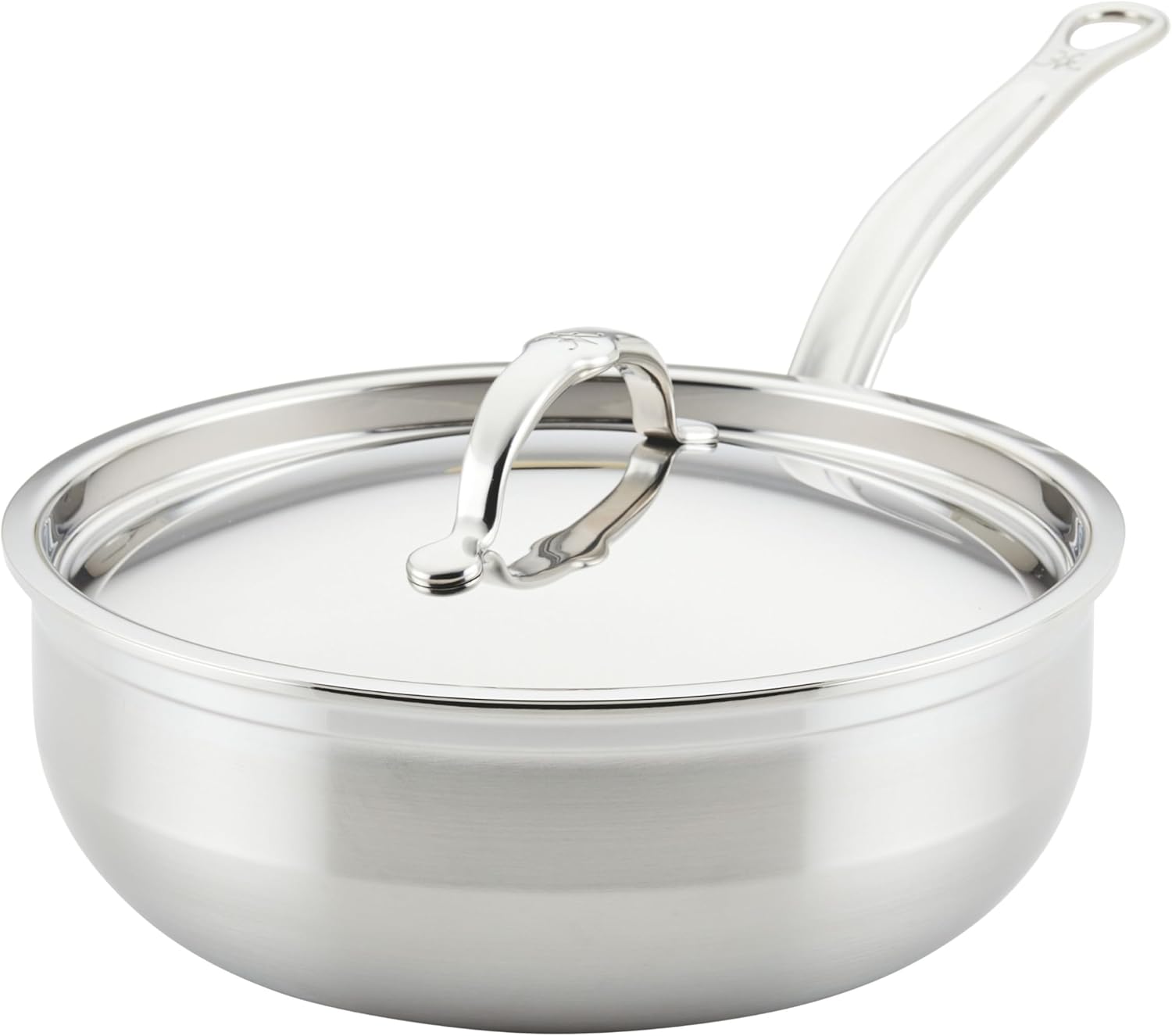 Hestan ProBond Forged - Professional Clad Stainless Steel All-In-One Pan, 5 Quart, with Helper Handle, Induction Compatible