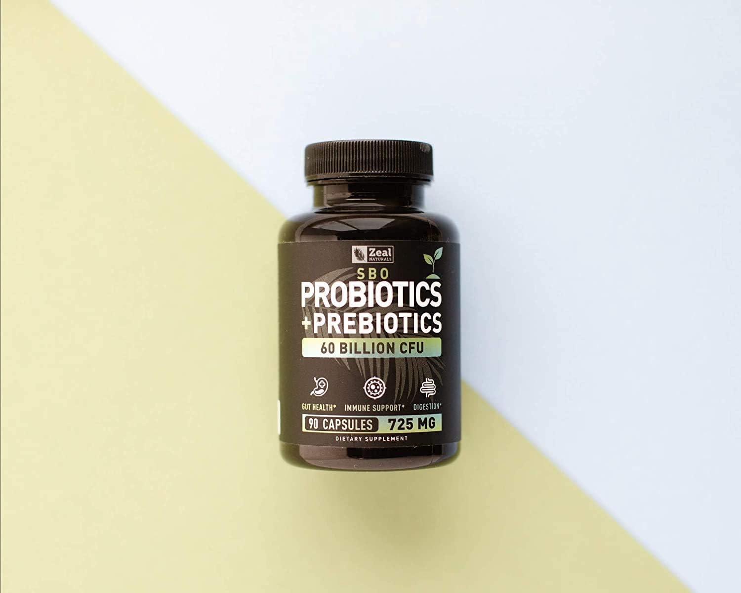 Probiotics and Prebiotics + SBO Probiotics (60 Billion CFU | 90 Capsules) Acidophilus Probiotic w. Saccharomyces Boulardii