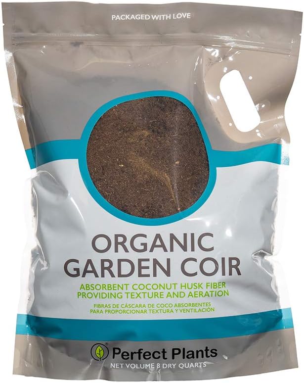Perfect Plants Organic Coco Coir, 8 qt, Coconut Garden Soil Amendment
