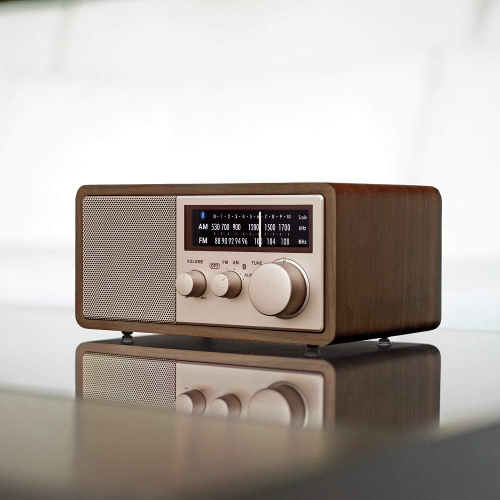 Sangean WR-16 AM/FM, Aux-in, Bluetooth, Wooden Cabinet Radio