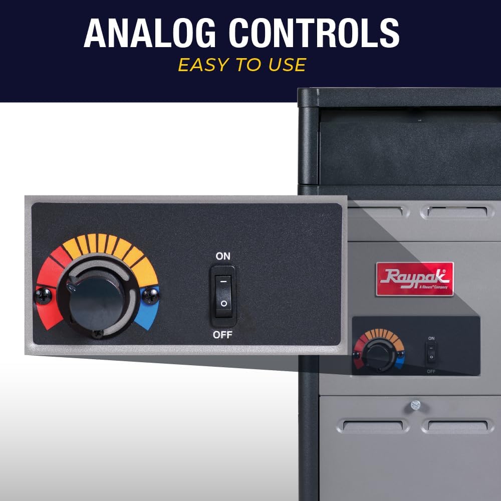 Raypak PR106AENC 105,000 BTU Natural Gas Pool Heater for Above Ground Pool and Spa Elevations 0–4,999 ft (014779)