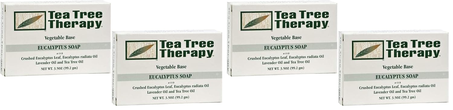 Tea Tree Therapy Vegetable Base Bar Soap, Eucalyptus, 6 Count