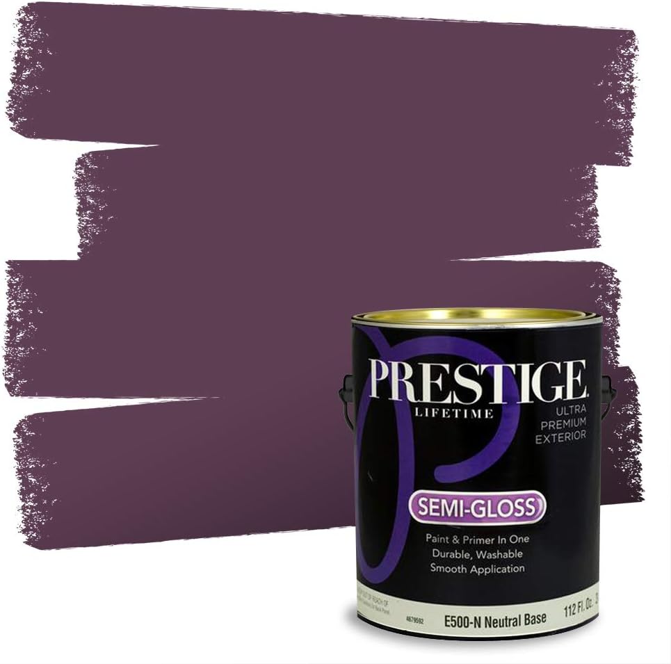 PRESTIGE Paints Exterior Paint and Primer In One, 1-Gallon, Satin, Comparable Match of Sherwin Williams* Ash Violet*