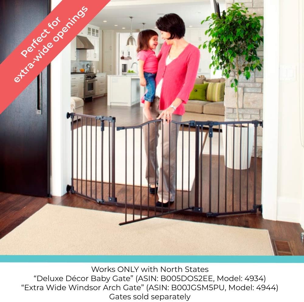 Toddleroo by North States - Deluxe Décor Safety Gate: Hardware Mounted Extra Wide Metal Baby Gate - Adjustable Child Gate - 38.3 to 72 Inches Wide - 30 Inches Tall - Matte Bronze