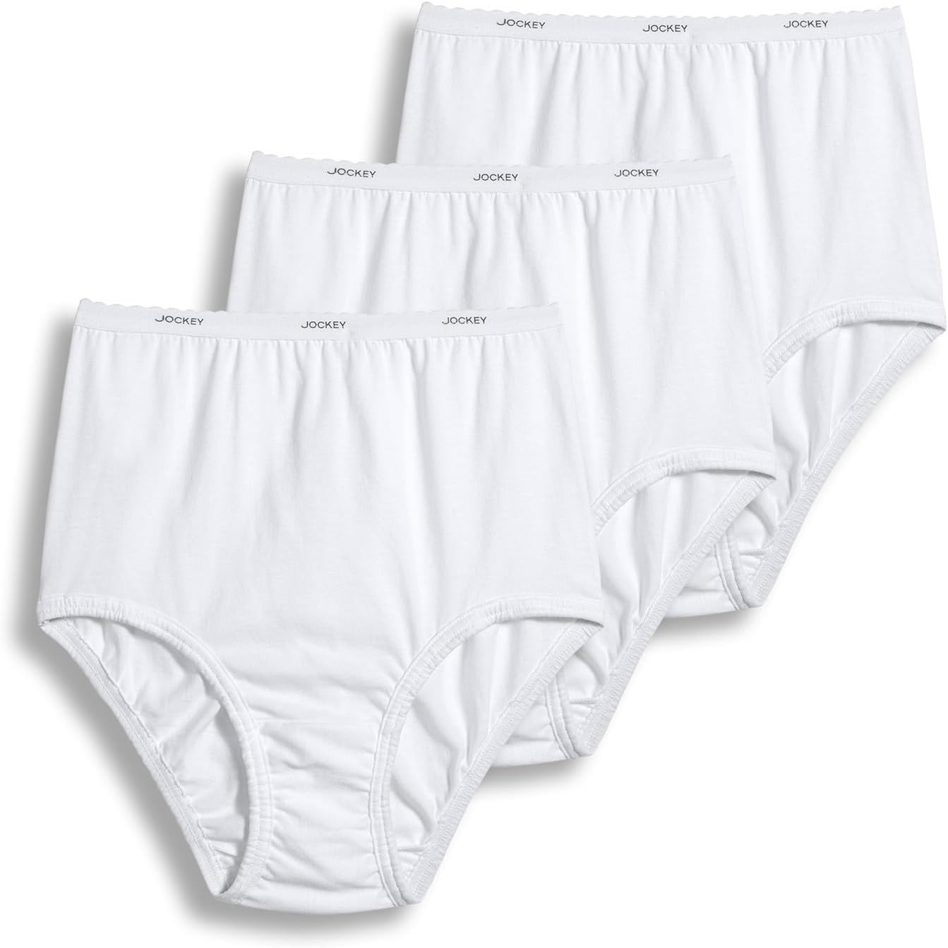 Jockey Women's Underwear 100% Cotton Classic Brief - 3 Pack