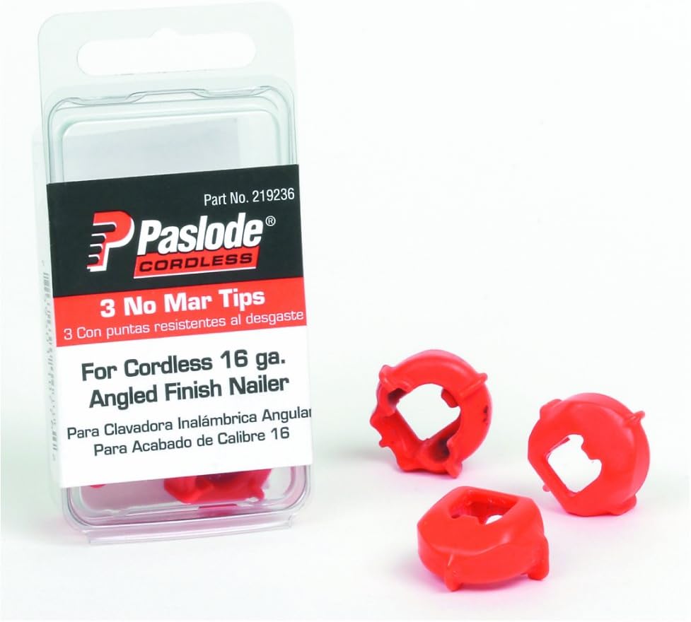 Paslode 219236 16-Gauge Angled Finish Nailer No-Mar Tips