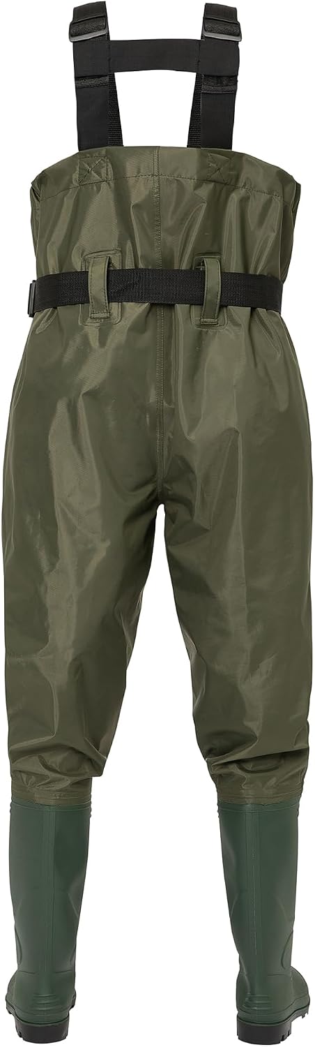 Duck and Fish PVC Chest Wader Boot Foot with Waist Belt