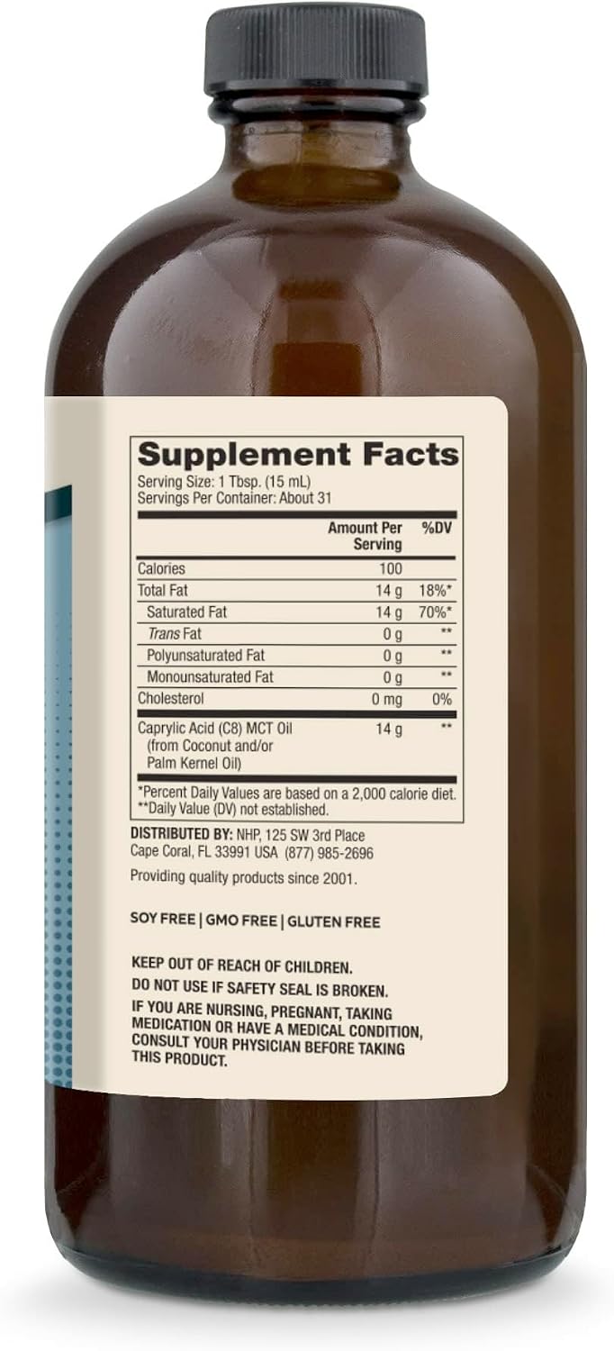 Dr. Mercola Biothin Ketone Energy MCT Oil - Supports Energy & Ketone Production - C8 & C10 Medium-Chain Triglycerides - Non-GMO