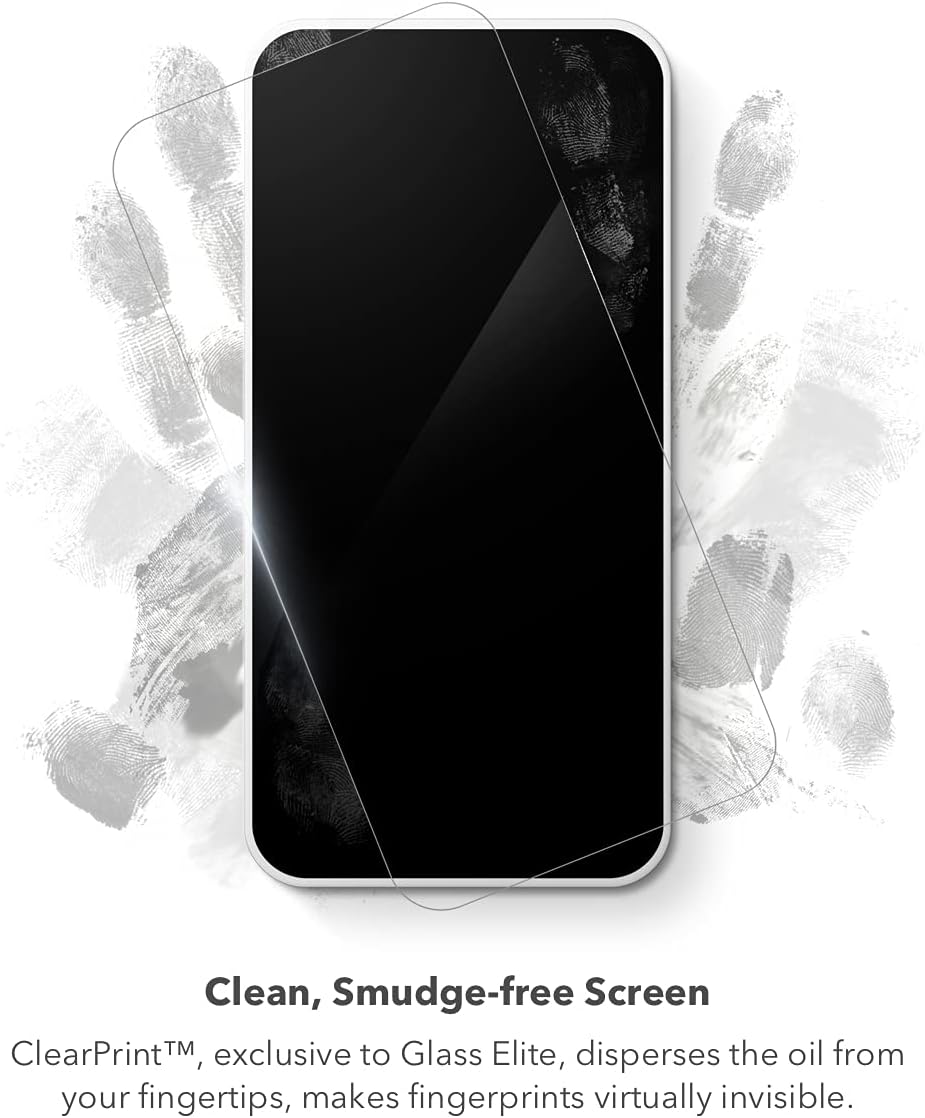 ZAGG Glass Elite VisionGuard+ Screen Protector - iPhone 12 Mini - Impact Protection, Scratch, Fingerprint, Smudge, InvisibleShield, Oil Resistant