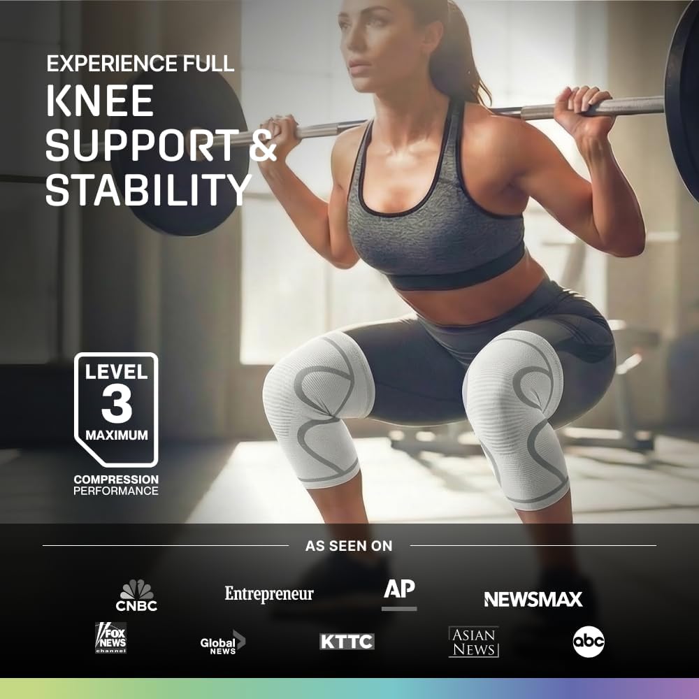 Modvel Compression Knee Brace for Women & Men - 2 Pack Knee Brace for Women Running Knee Pain, Knee Support Compression Sleeve