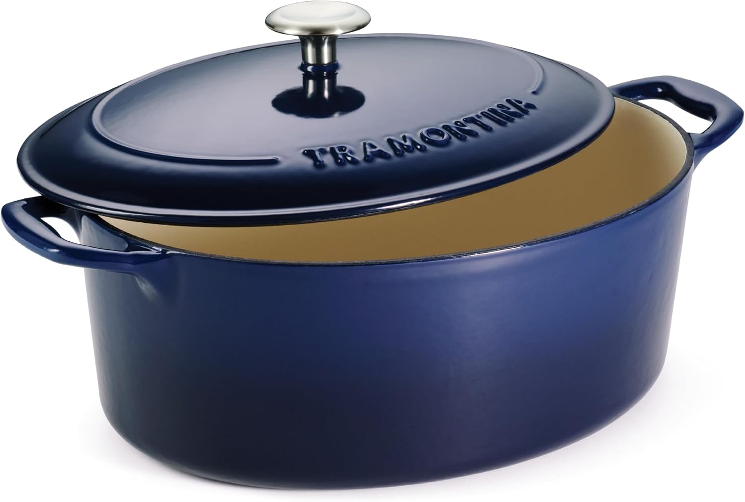 Tramontina Bestow Enameled Cast Iron 4-Qt Braiser Pan with Lid, Blue | Oven-to-Table Casserole Dish, Great for Shallow Braises & Simmers