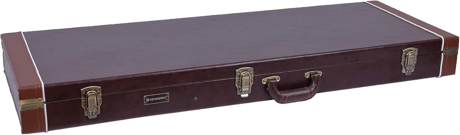 Crossrock Hardshell Arch Top wood case fits SG Electric Guitars-Black(CRW600SGBK)