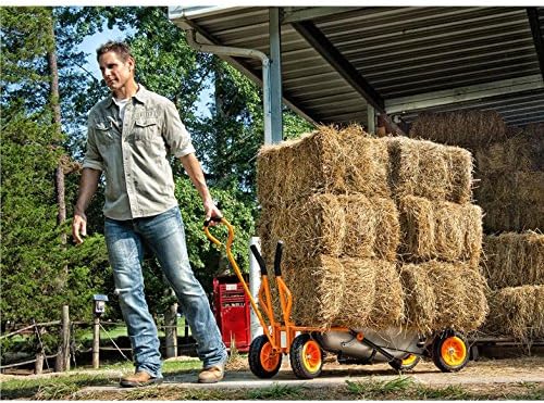 WORX Wheelbarrow Heavy Duty Dolly, 8-in-1 Aerocart Garden Cart, WG050 | lift 200 lbs like lifting 17 lbs; 8-in-1 versatility; smart 2-wheel design; heavy-duty durable construction