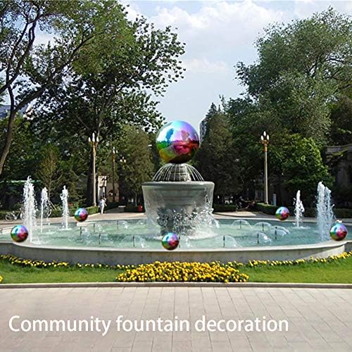 Gazing Globe - 6/8/10Inch Rainbow Stainless Steel Shiny Gazing Balls for Gardens and Ponds (6 inch)