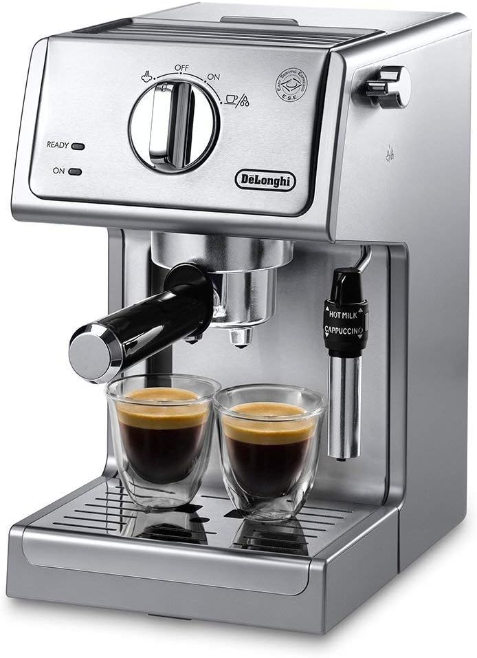 De'Longhi 15-Bar Pump Espresso Machine with Milk Frother & Temperature Control - Compact Home Barista Coffee Maker for Espresso, Latte, Cappuccino & Iced Coffee, Easy to Clean Design