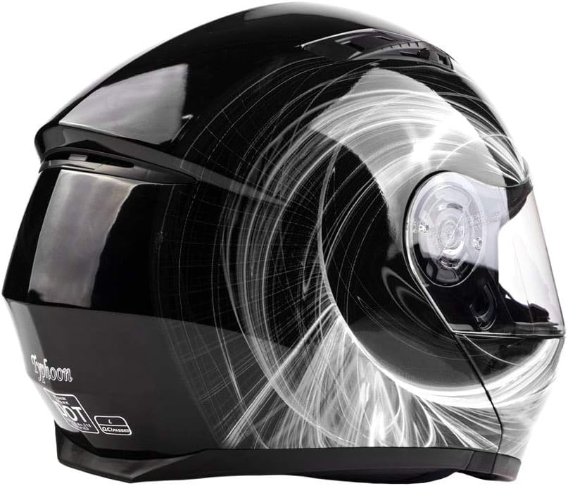 Adult Modular Motorcycle Helmet DOT w/Retractable Sunglass Full Face Flip-up Typhoon TH158