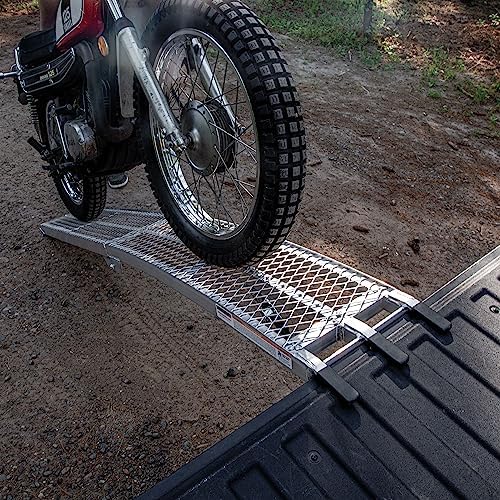 Single Folding XL Aluminum Truck, UTV/ATV, Motorcycle Loading Arch Ramp, 750lb Capacity