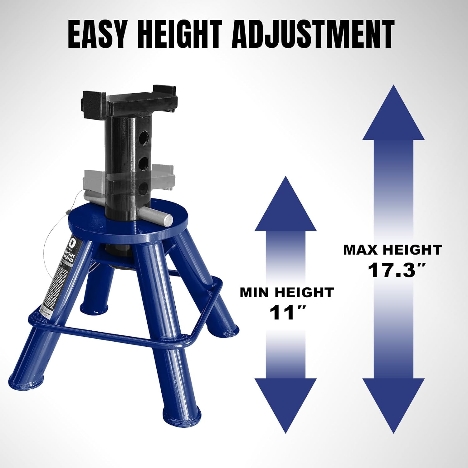 TCE TCE40753 Torin Steel Under Hoist Jack Stand: 3/4 Ton (1,500 lb) Capacity, Blue