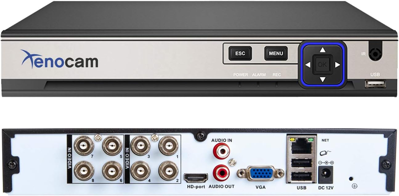4CH 1080N Hybrid 5-in-1 AHD DVR (1080P NVR+1080N AHD+960H Analog+TVI+CVI) Standalone DVR CCTV Surveillance Security System Video Recorder Motion Detection， Hard Drive not Included