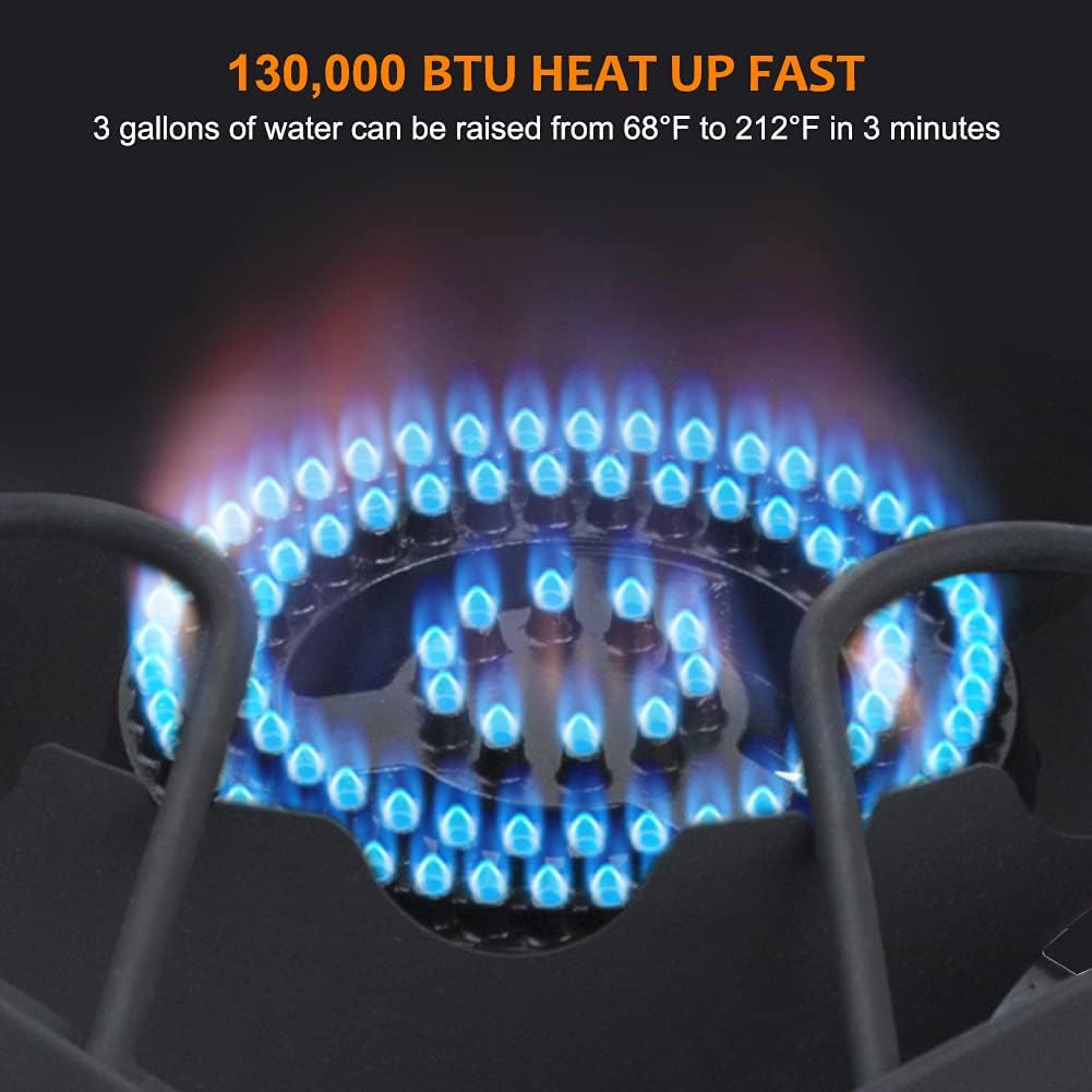 Camplux Camping Stove 2 Burners, Propane Burner 260,000 BTU, Heavy Duty Gas Stoves for Outdoor Cooking