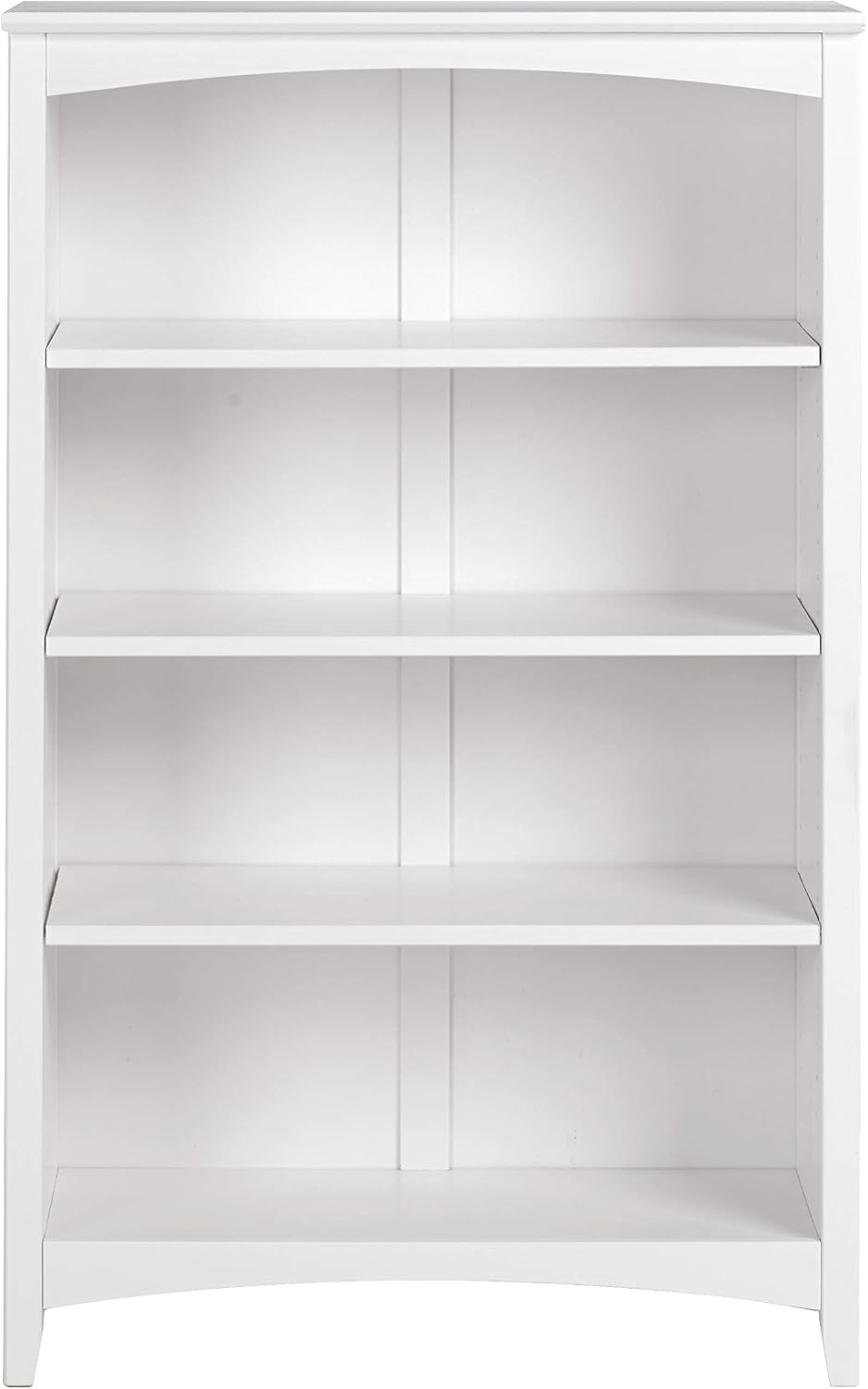 Shaker Style 3 Shelf Bookcase / Solid Wood / 36" High / Adjustable Shelving / Closed Back / Display Bookshelf for Living Room, Bedroom, Home and Office, White