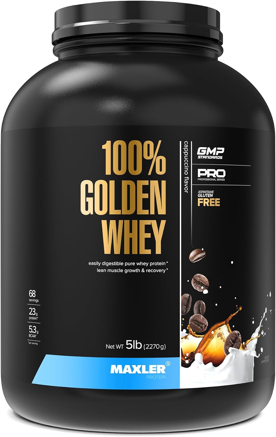 100% Golden Whey Protein - 24g of Protein per Serving - Whey Protein Powder for Pre Post Workout - Fast-Absorbing Whey Concentrate, Isolate & Hydrolysate Blend - Vanilla Ice Cream 2 lb