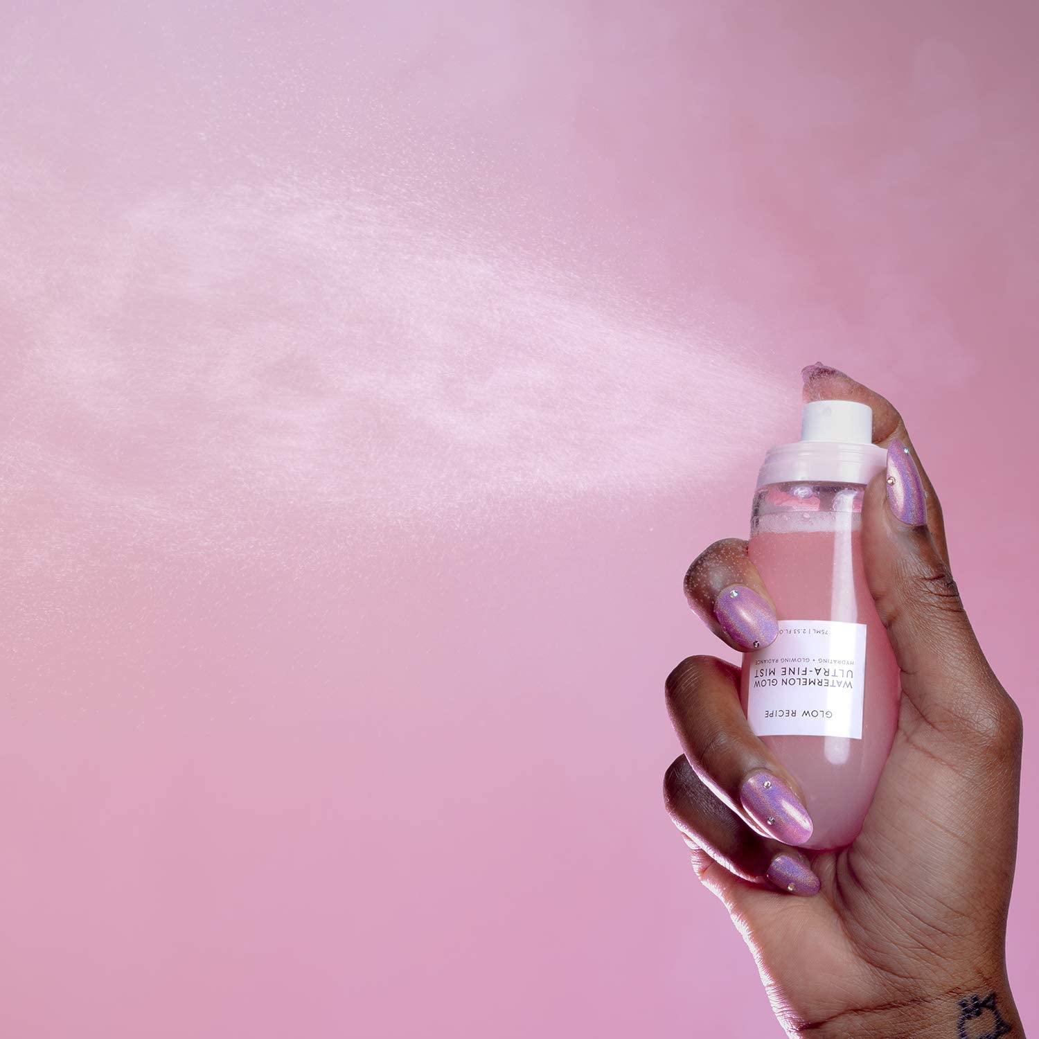 Glow Recipe Watermelon Glow Facial Spray + Hydrating Mist - Ultra-Fine Face Mist with Hyaluronic Acid + Hibiscus AHA to Refresh Dry Skin & Enhance