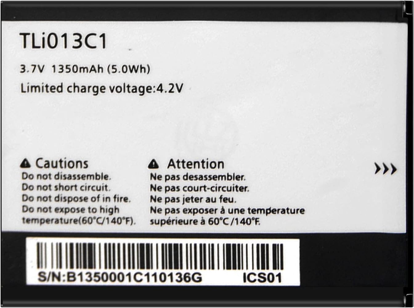 Battery TLi013C1 for TracFone Alcatel My Flip Myflip A405DL Replacement