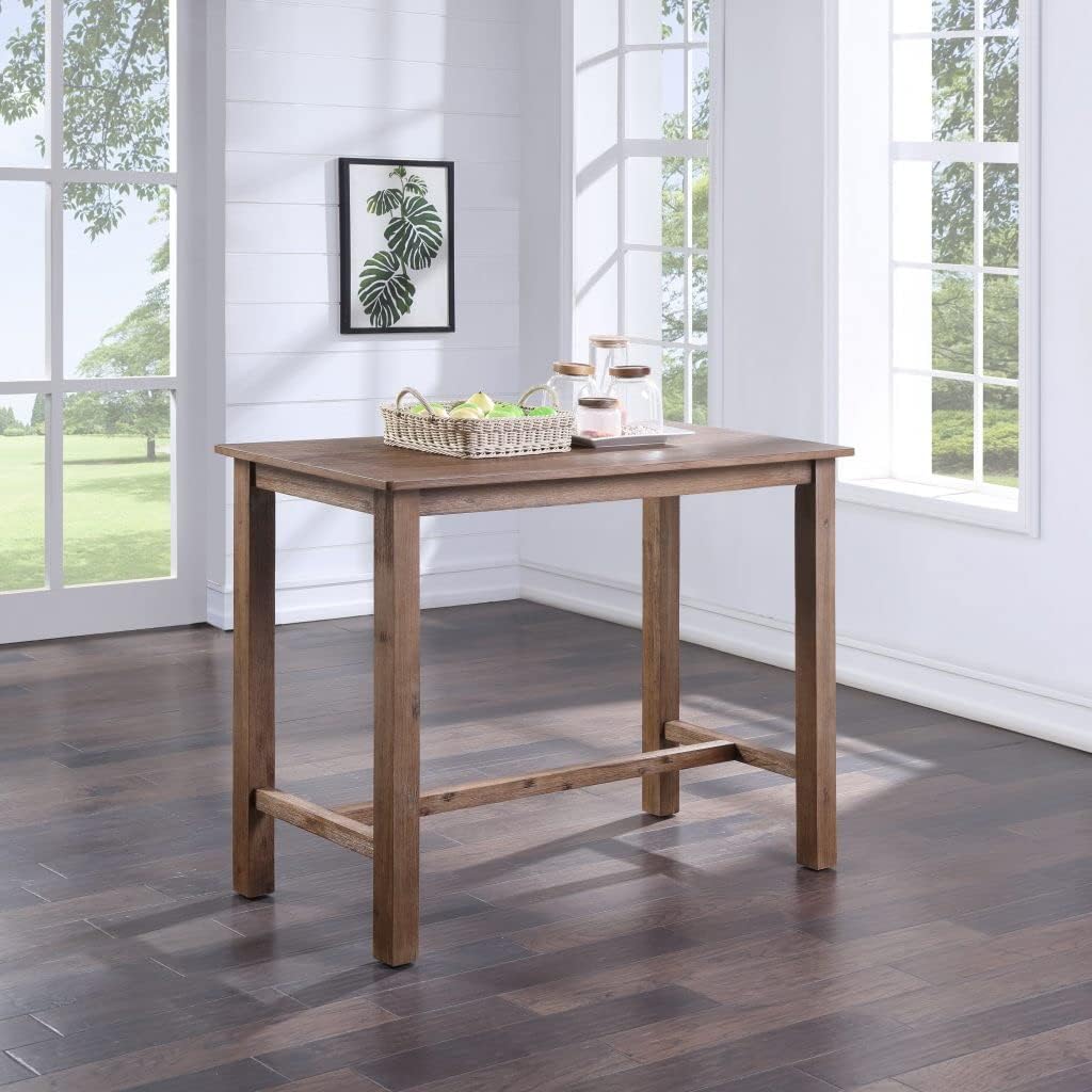 Boraam Sonoma Pub Table - Barnwood Wire-Brush