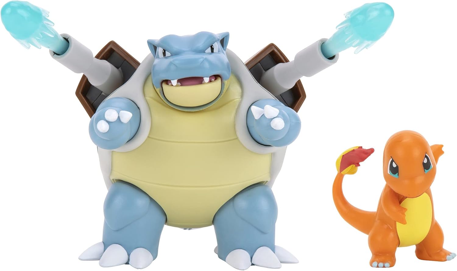 Pokémon Fire and Water Battle Pack - Includes 4.5 Inch Flame Action Charizard and 2" Squirtle Action Figures - Amazon Exclsuive